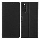For Sony Xperia 10 III ViLi DMX Series Shockproof TPU + PU Leather Magnetic Attraction Horizontal Flip Case with Card Slot & Holder(Black) - 1