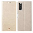 For Sony Xperia 10 III ViLi DMX Series Shockproof TPU + PU Leather Magnetic Attraction Horizontal Flip Case with Card Slot & Holder(Gold) - 1