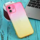 For iPhone 12 Straight Edge Gradient Color TPU Protective Case(Orange Pink) - 2
