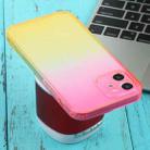 For iPhone 12 Straight Edge Gradient Color TPU Protective Case(Orange Pink) - 4