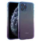 For iPhone 11 Pro Max Straight Edge Gradient Color TPU Protective Case (Blue Purple) - 1