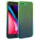 Straight Edge Gradient Color TPU Protective Case For iPhone 8 Plus / 7 Plus(Blue Green) - 1