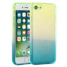 For iPhone SE 2022 / SE 2020 / 8 / 7 Straight Edge Gradient Color TPU Protective Case(Blue Green) - 1
