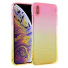 Straight Edge Gradient Color TPU Protective Case For iPhone XS Max(Orange Pink) - 1