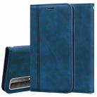 For Huawei P smart 2021 Frosted Business Magnetic Horizontal Flip PU Leather Case with Holder & Card Slot & Lanyard(Blue) - 1