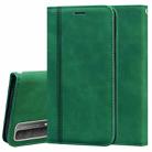 For Huawei P smart 2021 Frosted Business Magnetic Horizontal Flip PU Leather Case with Holder & Card Slot & Lanyard(Green) - 1