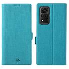 For Honor V40 5G ViLi K Series Shockproof TPU + PU Leather Magnetic Buckle Horizontal Flip Case with Card Slots & Wallet & Holder(Blue) - 1