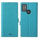 For Motorola Moto G30 / G10 ViLi K Series Shockproof TPU + PU Leather Magnetic Buckle Horizontal Flip Case with Card Slots & Wallet & Holder(Blue) - 1