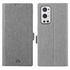 For OnePlus 9 Pro ViLi K Series Shockproof TPU + PU Leather Magnetic Buckle Horizontal Flip Case with Card Slots & Wallet & Holder(Grey) - 1