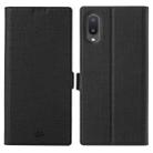 For Samsung Galaxy A02 / M02 ViLi K Series Shockproof TPU + PU Leather Magnetic Buckle Horizontal Flip Case with Card Slots & Wallet & Holder(Black) - 1
