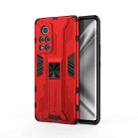 For Honor V40 5G Supersonic PC + TPU Shock-proof Protective Case with Holder(Red) - 1