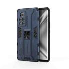 For Honor V40 5G Supersonic PC + TPU Shock-proof Protective Case with Holder(Dark Blue) - 1