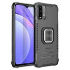 For Xiaomi Redmi Note 9 4G CN Version / Poco M3 / Redmi 9 Power / Redmi 9T Fierce Warrior Series Armor All-inclusive Shockproof Aluminum Alloy + TPU Protective Case with Ring Holder(Black) - 1