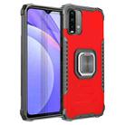 For Xiaomi Redmi Note 9 4G CN Version / Poco M3 / Redmi 9 Power / Redmi 9T Fierce Warrior Series Armor All-inclusive Shockproof Aluminum Alloy + TPU Protective Case with Ring Holder(Red) - 1