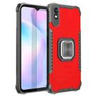 For Xiaomi Redmi 9A Fierce Warrior Series Armor All-inclusive Shockproof Aluminum Alloy + TPU Protective Case with Ring Holder(Red) - 1