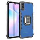 For Xiaomi Redmi 9A Fierce Warrior Series Armor All-inclusive Shockproof Aluminum Alloy + TPU Protective Case with Ring Holder(Blue) - 1