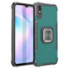 For Xiaomi Redmi 9A Fierce Warrior Series Armor All-inclusive Shockproof Aluminum Alloy + TPU Protective Case with Ring Holder(Green) - 1