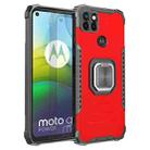 For Motorola Moto G9 Power Fierce Warrior Series Armor All-inclusive Shockproof Aluminum Alloy + TPU Protective Case with Ring Holder(Red) - 1