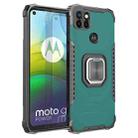 For Motorola Moto G9 Power Fierce Warrior Series Armor All-inclusive Shockproof Aluminum Alloy + TPU Protective Case with Ring Holder(Green) - 1