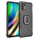 For Motorola Moto G9 Plus Fierce Warrior Series Armor All-inclusive Shockproof Aluminum Alloy + TPU Protective Case with Ring Holder(Black) - 1