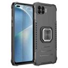 For OPPO Reno4 F Fierce Warrior Series Armor All-inclusive Shockproof Aluminum Alloy + TPU Protective Case with Ring Holder(Black) - 1