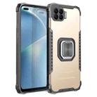 For OPPO Reno4 F Fierce Warrior Series Armor All-inclusive Shockproof Aluminum Alloy + TPU Protective Case with Ring Holder(Gold) - 1