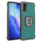 For OPPO Reno 5 Fierce Warrior Series Armor All-inclusive Shockproof Aluminum Alloy + TPU Protective Case with Ring Holder(Green) - 1