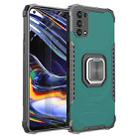 For OPPO Realme 7 Pro Fierce Warrior Series Armor All-inclusive Shockproof Aluminum Alloy + TPU Protective Case with Ring Holder(Green) - 1