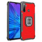 For OPPO Realme 5 Fierce Warrior Series Armor All-inclusive Shockproof Aluminum Alloy + TPU Protective Case with Ring Holder(Red) - 1