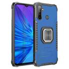 For OPPO Realme 5 Fierce Warrior Series Armor All-inclusive Shockproof Aluminum Alloy + TPU Protective Case with Ring Holder(Blue) - 1