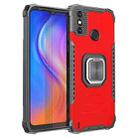 For Tecno Spark 6 Go Fierce Warrior Series Armor All-inclusive Shockproof Aluminum Alloy + TPU Protective Case with Ring Holder(Red) - 1