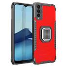 For vivo Y20 / Y20i / Y20s / Y12a / Y12s Fierce Warrior Series Armor All-inclusive Shockproof Aluminum Alloy + TPU Protective Case with Ring Holder(Red) - 1