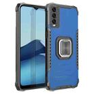 For vivo Y20 / Y20i / Y20s / Y12a / Y12s Fierce Warrior Series Armor All-inclusive Shockproof Aluminum Alloy + TPU Protective Case with Ring Holder(Blue) - 1