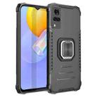 For vivo Y51(2020) / Y31 Fierce Warrior Series Armor All-inclusive Shockproof Aluminum Alloy + TPU Protective Case with Ring Holder(Black) - 1