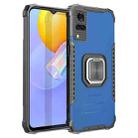 For vivo Y51(2020) / Y31 Fierce Warrior Series Armor All-inclusive Shockproof Aluminum Alloy + TPU Protective Case with Ring Holder(Blue) - 1