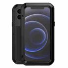 For iPhone 12 mini LOVE MEI Metal Shockproof Life Waterproof Dustproof Protective Case (Black) - 1