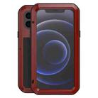 For iPhone 12 mini LOVE MEI Metal Shockproof Life Waterproof Dustproof Protective Case (Red) - 1