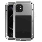 For iPhone 12 LOVE MEI Metal Shockproof Life Waterproof Dustproof Protective Case(Silver) - 1