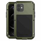 For iPhone 12 LOVE MEI Metal Shockproof Life Waterproof Dustproof Protective Case(Army Green) - 1