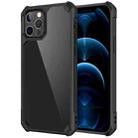 For iPhone 12 / 12 Pro Shockproof Glossy Acrylic + TPU Protective Case(Black) - 1