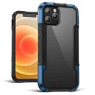 For iPhone 12 mini Metal Shockproof Transparent Protective Case (Navy Blue) - 1
