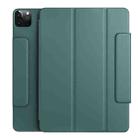Benks Magnetic Horizontal Flip PU Leather Tablet Case with Holder & Sleep / Wake-up Function & Pen Bucket For iPad Pro 11 (2021) / (2020)(Dark Green) - 1