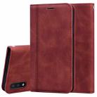 For Samsung Galaxy M01 Frosted Business Magnetic Horizontal Flip PU Leather Case with Holder & Card Slot & Lanyard(Brown) - 1