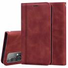 For Samsung Galaxy A52 5G / 4G Frosted Business Magnetic Horizontal Flip PU Leather Case with Holder & Card Slot & Lanyard(Brown) - 1