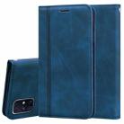 For Samsung Galaxy M31s Frosted Business Magnetic Horizontal Flip PU Leather Case with Holder & Card Slot & Lanyard(Blue) - 1