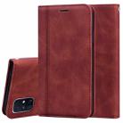 For Samsung Galaxy M31s Frosted Business Magnetic Horizontal Flip PU Leather Case with Holder & Card Slot & Lanyard(Brown) - 1