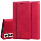 For Samsung Galaxy S21+ 5G Frosted Business Magnetic Horizontal Flip PU Leather Case with Holder & Card Slot & Lanyard(Red) - 1