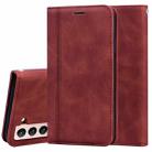 For Samsung Galaxy S21+ 5G Frosted Business Magnetic Horizontal Flip PU Leather Case with Holder & Card Slot & Lanyard(Brown) - 1
