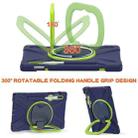 For Samsung Galaxy Tab S8 / Galaxy Tab S7 T870 / T875 Silicone + PC Protective Case with Holder & Shoulder Strap(Navy Blue + Yellow Green) - 2
