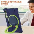 For Samsung Galaxy Tab S8 / Galaxy Tab S7 T870 / T875 Silicone + PC Protective Case with Holder & Shoulder Strap(Navy Blue + Yellow Green) - 6